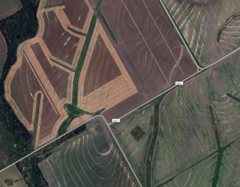 Aménagement en ligne de niveau - Googlemap - à proximité d'Hillsboro, Texas